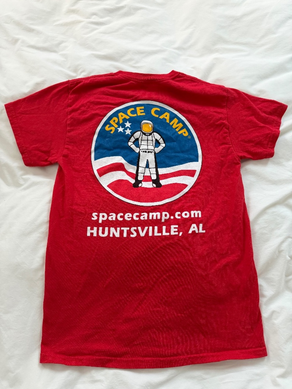 Space Camp T-Shirt, Red, size men's small